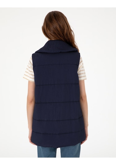 Pierre Cardin Kadın Lacivert Mont Yelek 50300928-vr033