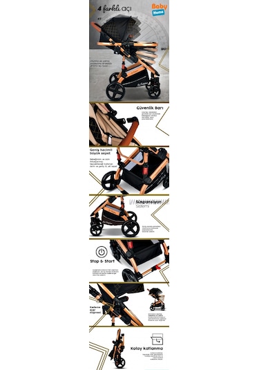 Baby Home 946 Travel Sistem Bebek Arabası + 560 Oyun Parkı Park Yatak