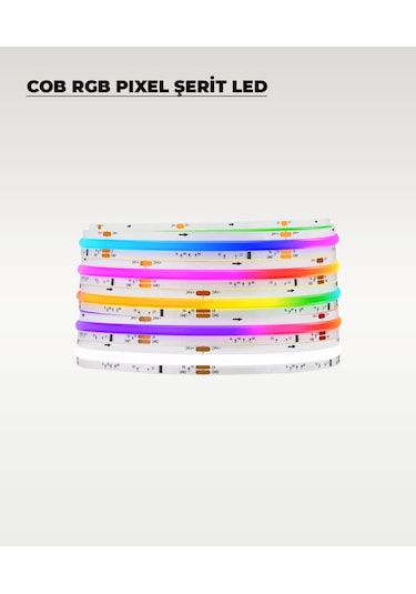 Cob Rgb Pixel Şerit Led - Animasyonlu - Sese Duyarlı - 5 Metre Kumandalı 5 METRE
