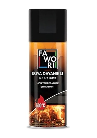 Fawori 400 Ml Isıya Dayanıklı Sprey Boya Siyah