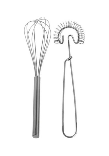 2 Parça Tel Çırpıcı Seti Paslanmaz Çelik Çırpıcı Meridyendukkan P Diğer