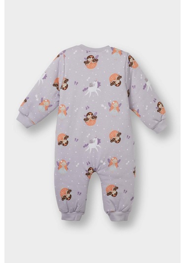 Defacto Kız Bebek 2,5 Tog Elyaf Desenli Fermuarlı Uzun Kollu Penye Tulum F3566a525wnpr305 Mor Defacto Kız Bebek 2,5 Tog Elyaf Desenli Fermuarlı Uzun Kollu Penye Tulum F3566a525wnpr305 Mor