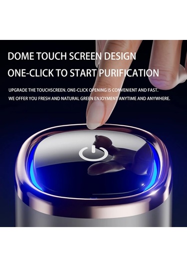 Honeybeeshop Hepa Filtreli Gümüş Taşınabilir Araç Hava Temizleyici Usb Sessiz Toz Polen Duman