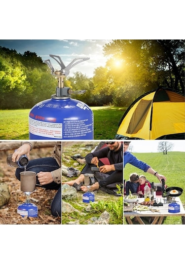 Ebitda 45g Süper Hafif Cep Açık Katlanır Kamp Gaz Sobası Gümüş Gümüş