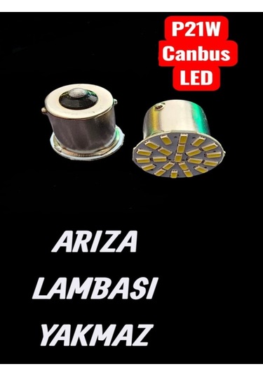 P21w 2 Adet Led Ampul Canbus Plaka Tavan Bagaj Plaka Araç İç Aydınlatma Arıza Işığı Yakmaz