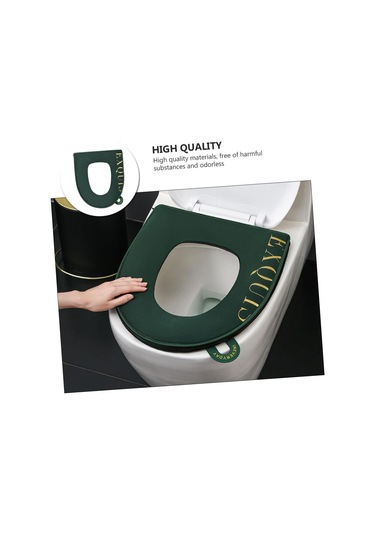 Pcs Zarif Tuvalet Kapak Kapağı Koyu Yıkanabilir Esnek Tuvalet Koltuğu Ped Ev Dekor Koyu Mavi