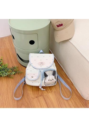 Özel Tasarım Genç Kız Okul Çantası - Japon Okul Stili, 35l Dev Kapasiteli, Instagram Estetik Çift Omuz Çantası Blue