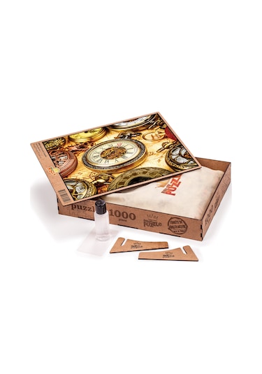 King Of Puzzle Köstekli Saatler Ahşap Puzzle 1000 Parça