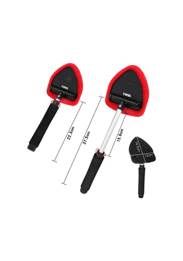 Jeemson Araç Cam Temizleyici, Uzatılabilir Gövde, Mikrofiber Yastık, 180 Döner, Su İle Temizler, Sıcaklık Dirençli