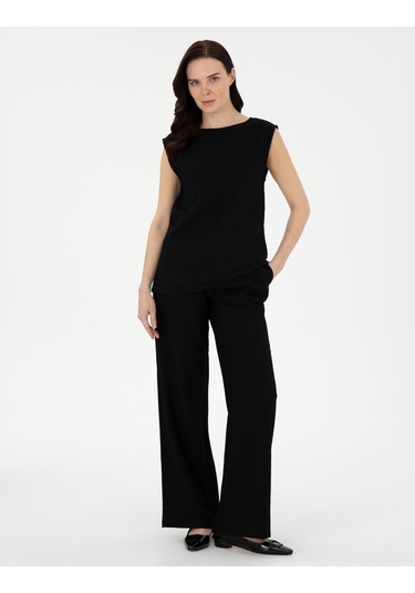 Pierre Cardin Kadın Siyah Kısa Kollu Bluz 50301168-vr046 Siyah