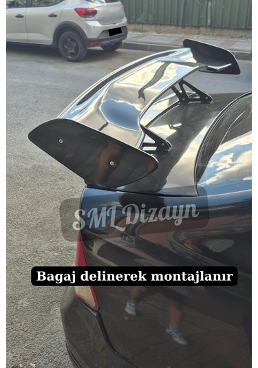 Honda Civic Fd6 Yüksek Spoiler Gt Spoyler Kanat Parlak Siyah