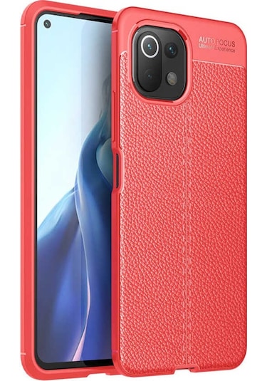 Xiaomi Mi 11 Lite Kılıf Zore Niss Deri Desenli Silikon Kılıf