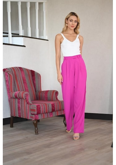 Lemajh Pembe Palazzo Pantalon-pembe Pembe