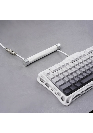 Gravastar Sarmal Aviator Usb To Type-c Mekanik Klavye Uyumlu Oyuncu Kablosu, 1.85m, Beyaz