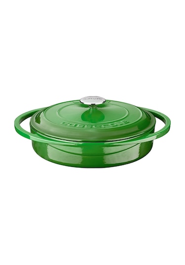 Lava Döküm Çok Amaçlı Yayvan Tencere Döküm Demir Kapak Heritage Serisi Çap(Ø)28cm.