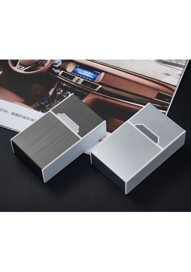 Ulzyvf Usb Şarjlı 20'li Sigara Saklama Kutusu - Taşınabilir Koruyucu Altın Kasa Altın