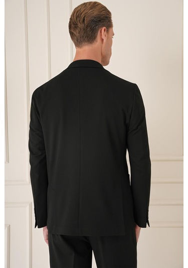 Comfort Fit Torba Cep Dokulu Esnek Pamuk Casual Siyah Ceket C 676 Siyah