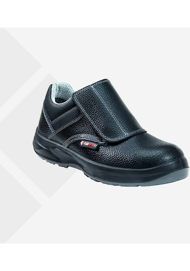Napron As-1007 S2 Deri Bağcıklı Cırtlı Kaynakçı İş Güvenliği Ayakkabısı Siyah