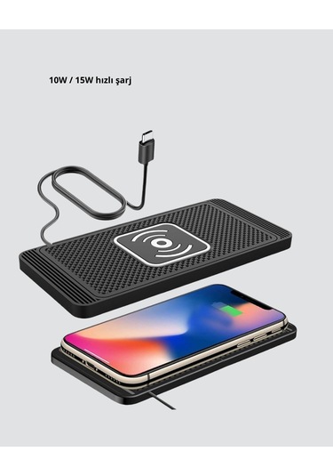 15w Manyetik Kablosuz Şarj Pedi Araç Masa Kullanımına Uygun Qi Şarj Cihazı