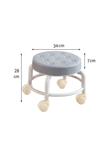 Suntek Düşük Tekerlekli Koltuk Pu Deri Yastıklı Küçük