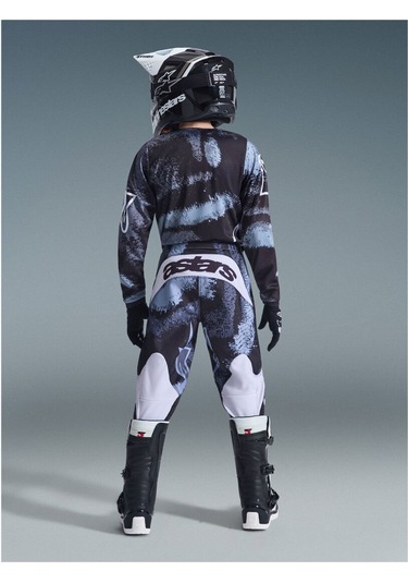Alpinestars Youth Fluid Lahnd Genç Kros Motosiklet Pantolonu Siyah Beyaz Gri