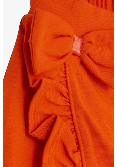 Breeze Kız Çocuk Şort Etek Fiyonklu Fırfırlı 1.5-5 Yaş, Turuncu-turuncu Turuncu