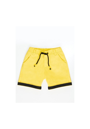 Denokids Mushi Sarı Erkek Çocuk Gabardin Şort Çok Renkli