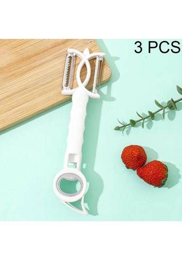 3 Pcs 7 Arada 1 Çok Fonksiyonlu Peeling Şişe Açıcı Piner Grater Açıcı Pembe Diğer