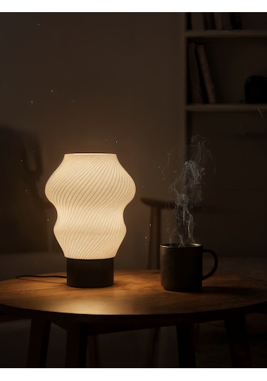 Madame - Modern Masa Ve Gece Lambası Ambiyans Lambası, Dekoratif Led Abajur Beyaz