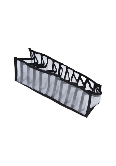 Fosenze Siyah Çok Amaçlı Klasörlü Depolama Kutusu - Nylon Malzeme, Kuru, Katlanabilir, 33x16x40 Cm - Giyim, Kozmetik Ve Çeşitli Eşyalar İçin Siyah