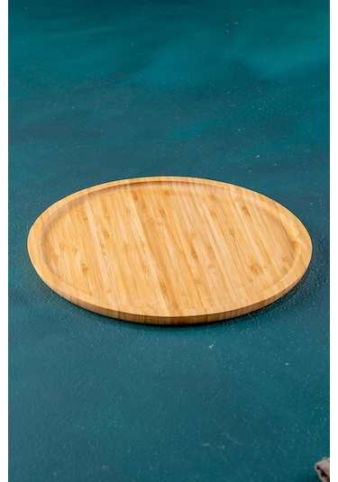 Acar Bambu Yuvarlak Tabak - 25 Cm
