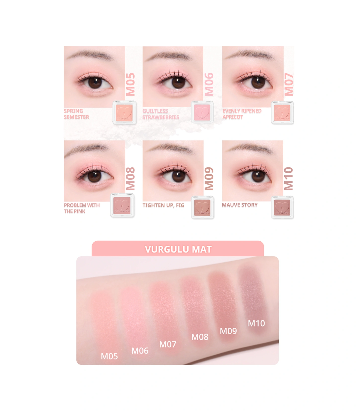 Peripera Heart Pocket Single M04 Pink Of Life M04 Pink Of Life