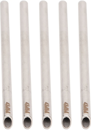 Lemestar 5 Adet Tıbbi Çelik Delme Alıcı Boru - Kulak, Burun, Dilde Kullanıma Uygun, 4mm, Hijyenik Opp Paketli, İğne Alıcı Yardımcı Araç Diğer