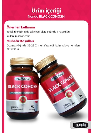 Nondo Black Cohosh 30   Kapsül