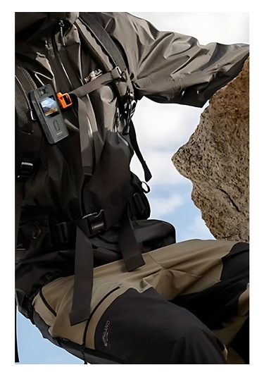 Km25 1080p 180 Derece Vücut Kamerası 1.3 Inch Hd Ekranlı Gece Görüşlü Aksiyon Kamerası - Siyah