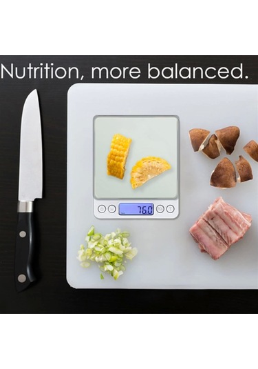 Dijital Hassas Mutfak Terazisi Hassas Tartı 2000 Gr./0.1 Gr. Hassasiyet 4172 Çok Renkli