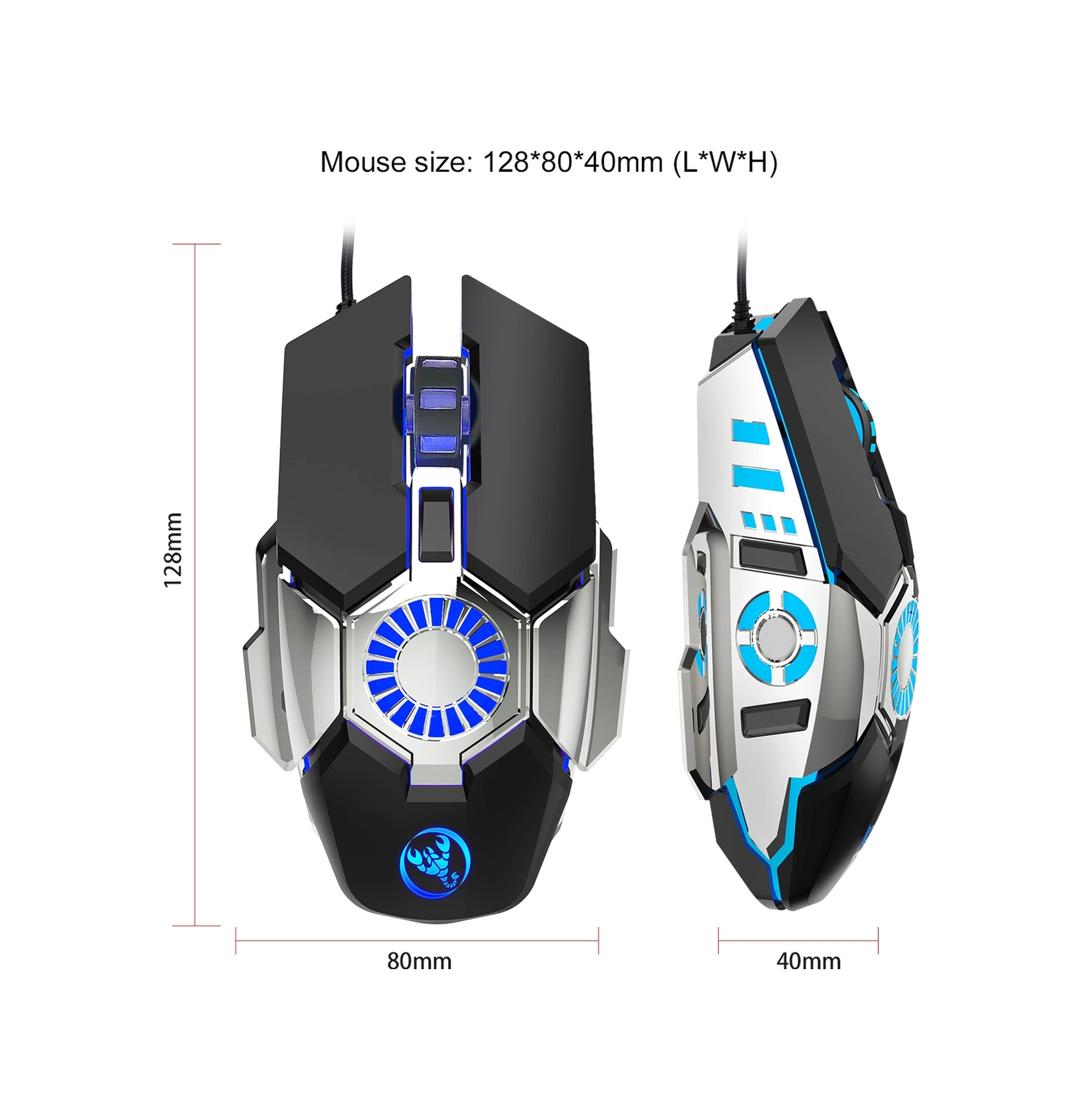 Sones Hxsj J700 Renkli Aydınlatmalı Programlanabilir E-spor Oyun Kablolu Fare Diğer