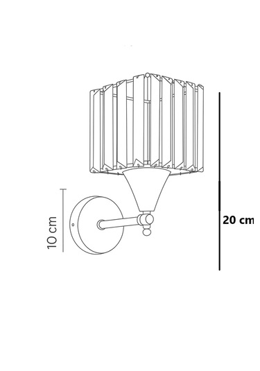 İstanbul Avize Damla Tekli Krom Taşlı K-10 Aplik