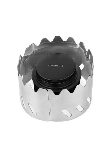 Pazly Tomshoo Taşınabilir Mini Alüminyum Alkol Ocağı, Rüzgar Kalkanlı, Kamp & Dağ Yürüyüşü İçin Siyah Siyah