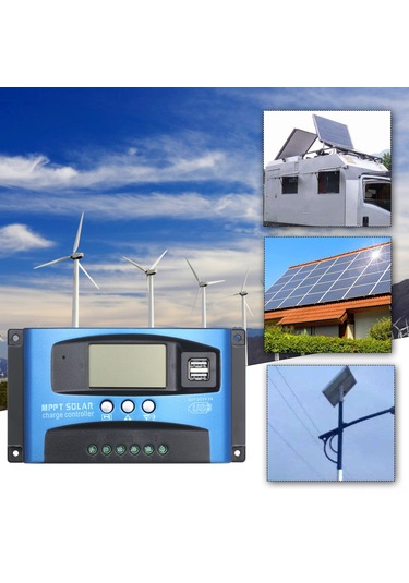 Geeroyoo Yüksek Verimli 100a Mppt Güneş Enerjisi Şarj Kontrol Cihazı - 12v/24v Otomatik Adaptasyon
