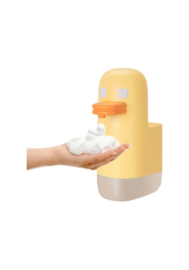 350 Ml Sevimli Ördek Otomatik Köpük Sabunluk Fotoselli,sarı Sarı
