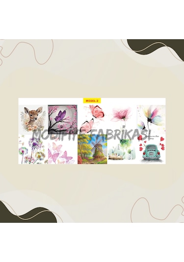 Dekoratif Priz Kaplama Folyosu - Uv Baskılı- Tüm Tekli Anahtar M2 Çok Renkli