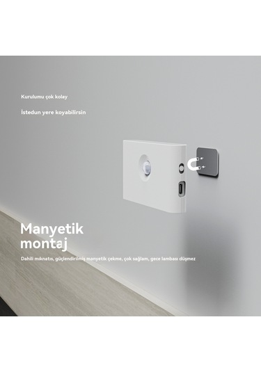 Led İnsan Vücudu İndüksiyon Lambası, Koridor, Merdiven, Başucu Atmosfer Işığı Gece Aydınlatması Sıcak Işık