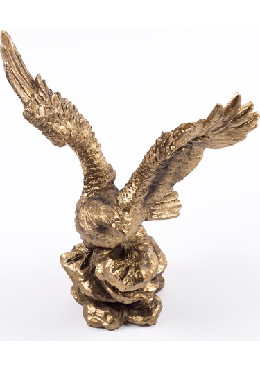 20 cm Yüksekliğinde Altın Rengi Kartal Biblosu