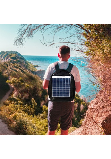 Mufunye 13w 5v Güneş Paneli, Çift Usb Çıkışı İle Outdoor Kamp Çanta Güneş Şarj Cihazı Ip65 Su Geçirmez