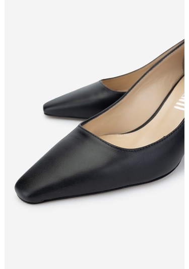 Valmenti Sergio Kadın Siyah Hakiki Deri Topuklu Ayakkabı 613 27596 Bn Ayk Y24 Siyah