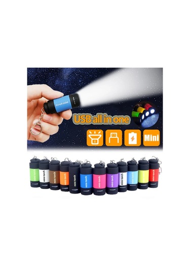 Dongjing Usb Şarj Edilebilir Led Çok Fonksiyonlu Güçlü Işık Cep Siyah