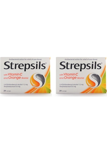 Strepsils Portakal & C Vitamini Aromalı 24 Pastil 2 Adet
