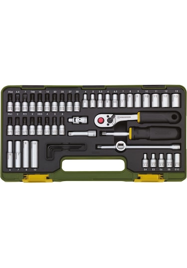 Proxxon 23280 1/4 Cırcır Kollu 50 Parçalı Lokma Ve Bits Takımı