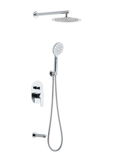 Duxxa Ankastre Krom Banyo Batarya Duş Seti Krom